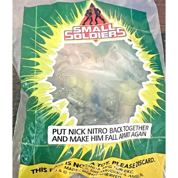 Burger King Small Soldiers Commando Elite Nick Nitro 1998 Vintage NIP - Picture 2 of 5